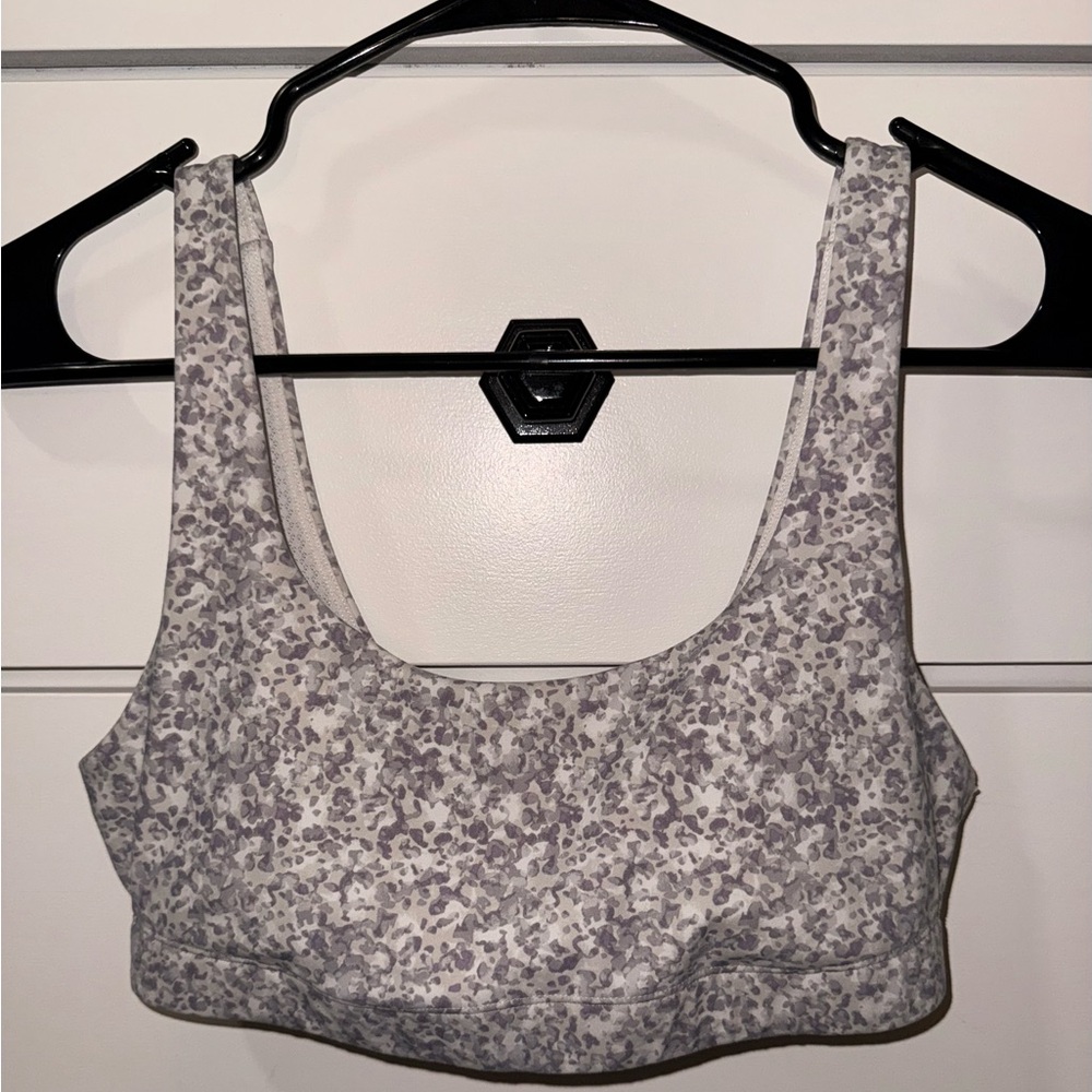 Vuori Gray and white Scoop Neck Bralette - Women Intimates